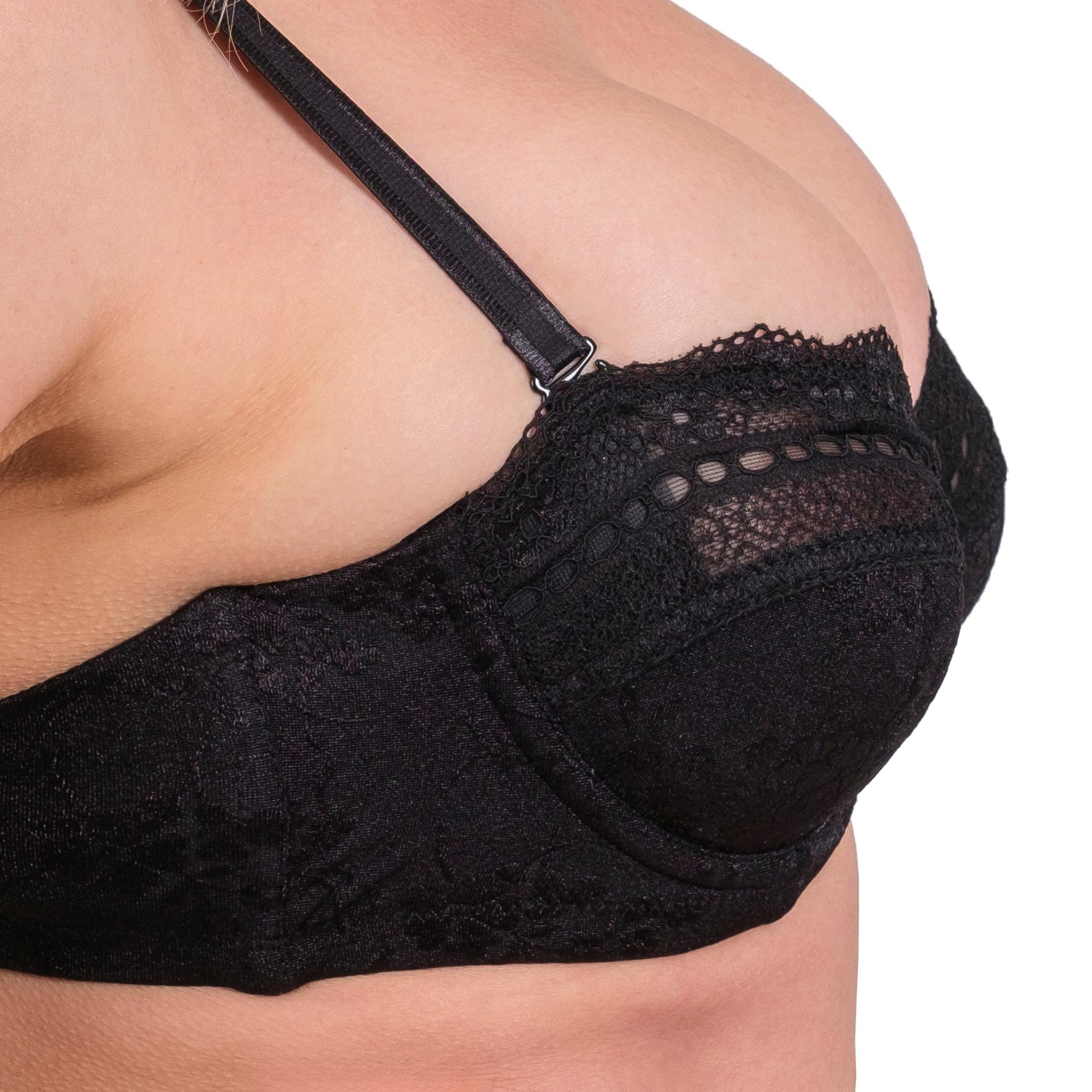 Women’s Lace Underwire Bra – Full-Coverage, Adjustable Straps & Breathable Floral Lingerie (Black, White, Nude)
