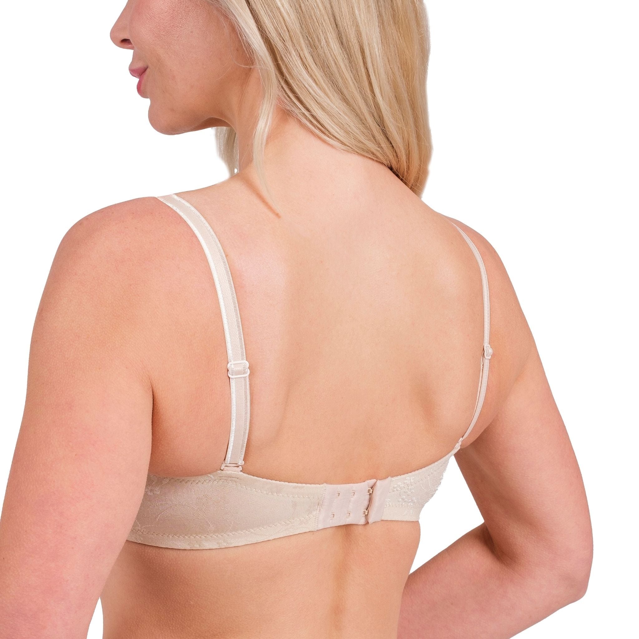 Women’s Lace Underwire Bra – Full-Coverage, Adjustable Straps & Breathable Floral Lingerie (Black, White, Nude)