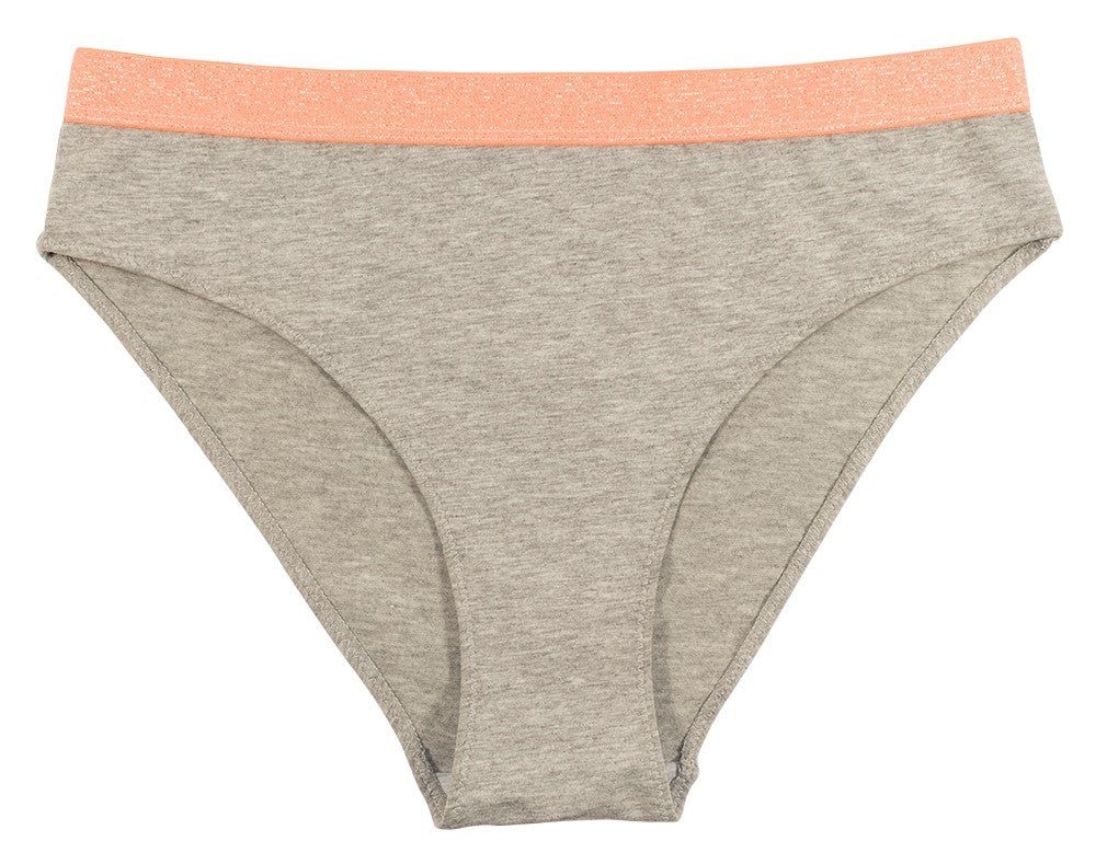 High Waisted Cotton Cheeky with Shimmer Elastic - Luscious Goddess