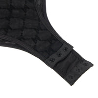 Checkered Pattern Lace Teddy - Luscious Goddess