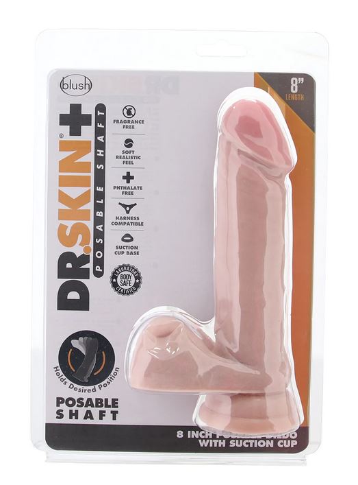 Dr. Skin Plus 8 Inch Posable Ballsy Dildo - Luscious Goddess