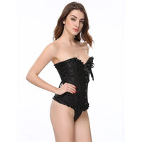 Floral Overbust Tummy Control Push Up Corset - Luscious Goddess