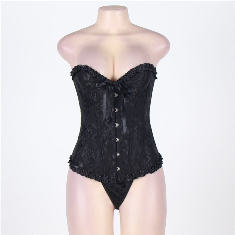 Floral Overbust Tummy Control Push Up Corset - Luscious Goddess