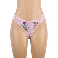 Floral Print Lace - up Babydoll - Luscious Goddess