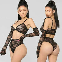 Charming lingerie lace nightdress
